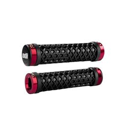 Гріпси ODI Vans® Lock-On Grips Black w/Red Clamps (чорні з червоними замками), Колір: Червоний