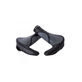 Грипсы Green Cycle GC-G232 140mm эргономичные, с одним замком и рожками черный/серый