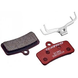 Гальмівні колодки Tektro Q13RS органіка під 4 поршні, червоні, пара