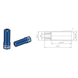 Кінцевик рубашки перемикача Alligator M4*17.5мм синій, Колір: Синій