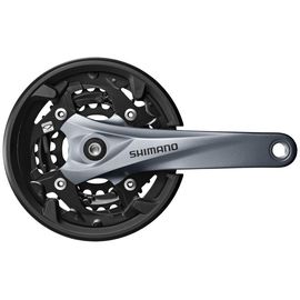 Шатуни Shimano FC-M3000 40/30/22T, 9ск. 175мм, із захистом, з болтами, чорні