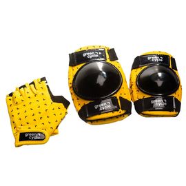 Захист для дітей Green Cycle FLASH наколінники, налокітники, рукавички, жовто-чорний, Колір: Жовтий