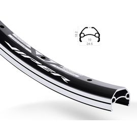 Обід велосипедний Rodi VIPER19 26" 559x19 IIS 36H BLACK HBP Ø8,5