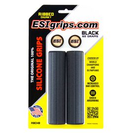 Гріпси ESI Ribbed Chunky Black Silicone Bicycle Grips