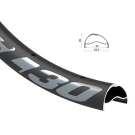 Обід велосипедний BlackJack SL 30 ASY 622x30 SL30 ASY 28H BLACK ANOD. Ø6,5