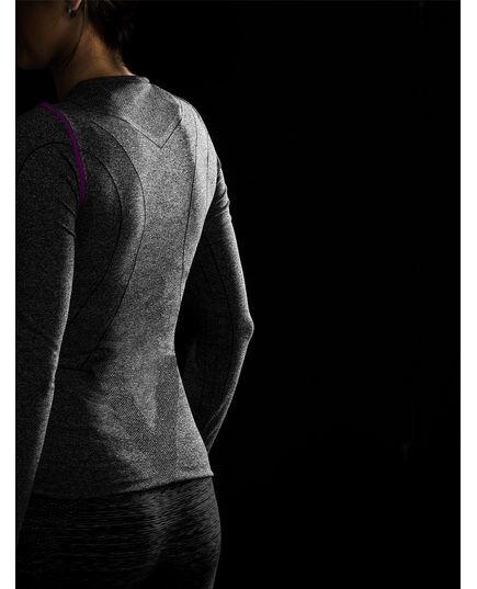 Термобілизна жіноча R2 LADY (верх з довгим рукавом) чорний/сірий, Розмір: S, зображення 2