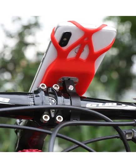 Держатель гаджета GUB P8 на руль силиконовый с алюминиевой основой, чёрный, изображение 2