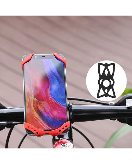 Держатель гаджета GUB P8 на руль силиконовый с алюминиевой основой, чёрный, изображение 3