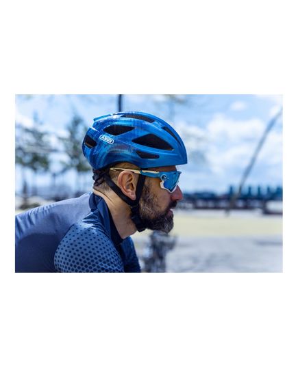 Велошлем спортивный ABUS MACATOR Steel Blue, Цвет: Синий, Размер шлема: L (58-62 см), изображение 5