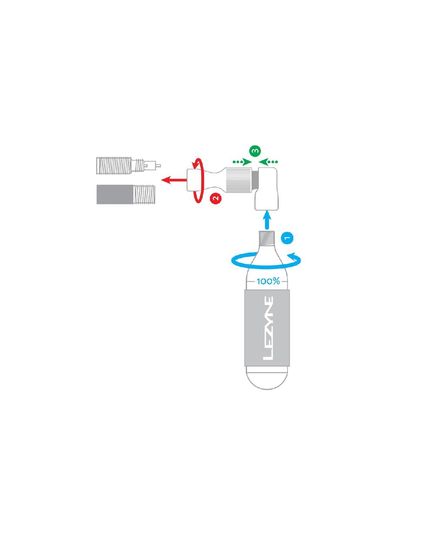 Насос Lezyne TRIGGER DRIVE CO2 з 16г балоном Чорний Y13, зображення 3