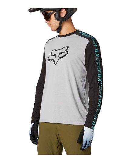 Вело джерси FOX RANGER DR LS JERSEY, Цвет: Серый, Размер: XXL, изображение 3