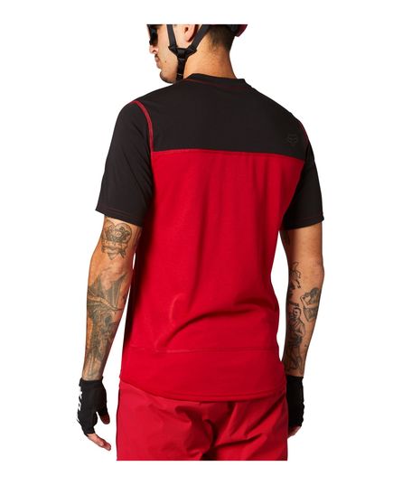 Вело джерсі FOX RANGER DR SS HENLEY chili, Колір: Червоний, Розмір: S, зображення 2