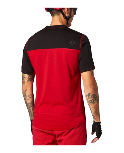 Вело джерсі FOX RANGER DR SS HENLEY chili, Колір: Червоний, Розмір: S, зображення 4