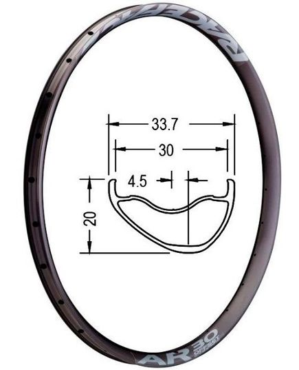 Обiд Race Face AR 30 Offset ,2019р, 30мм ,27.5", 32H, grey, зображення 3