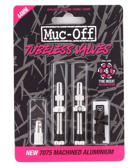 Вентилі для безкамерних коліс MUC-OFF TUBELESS 44mm срібні, Колір: Сріблястий, зображення 2