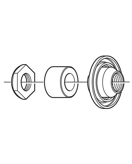 Конус+гайка задней втулки левый FH-M590, изображение 2