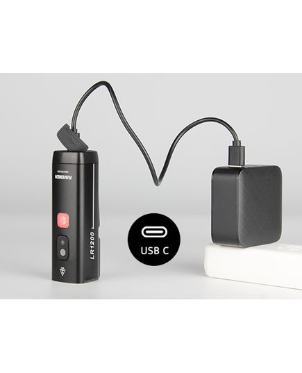 Світло переднє Ravemen LR1200 USB 1200 люмен (кнопка в комплекті), зображення 4
