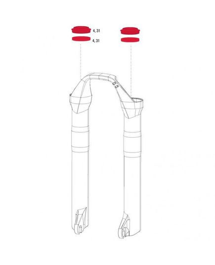 Сервисный набор RS Dust seal/foam ring 32mm x5mm black - 11.4018.028.001, изображение 2