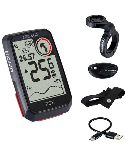 Велокомп'ютер ROX 4.0 Black HR Set Sigma Sport, зображення 2