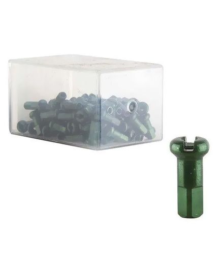 Ніпелі алюмінієві DT nipples in light alloy green 2.0 x 12 mm 30-008 х100од, зображення 2