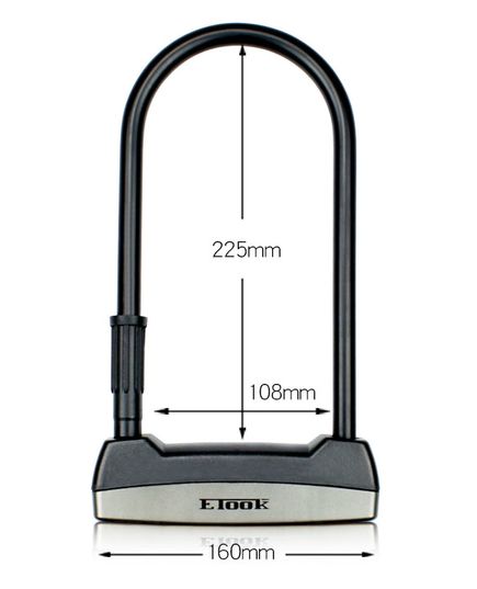 Замок скоба U-Lock ETOOK ET110L 11x108x225 мм, изображение 2