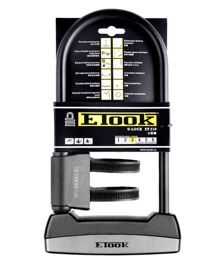 Замок скоба U-Lock ETOOK ET110L 11x108x225 мм, изображение 5