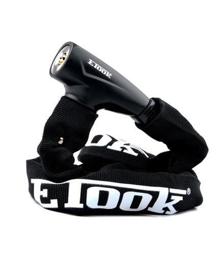 Велозамок ETOOK ET455 6 x 1000 мм черный цепной, изображение 2