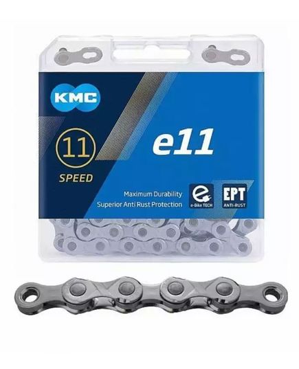 Ланцюг велосипедний KMC e11 Silver x 122 ланки, зображення 2