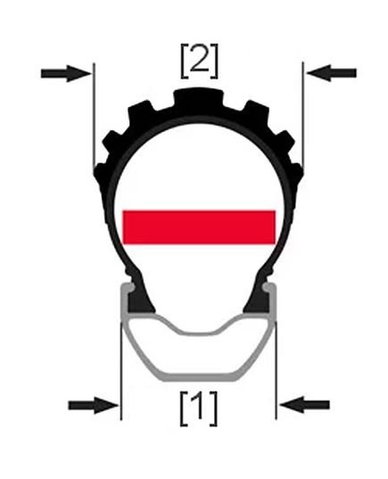 Захисні вставки в безкамерні покришки Effetto Mariposa Tyreinvader, Колір: Червоний, Розмір: 60 мм, зображення 4