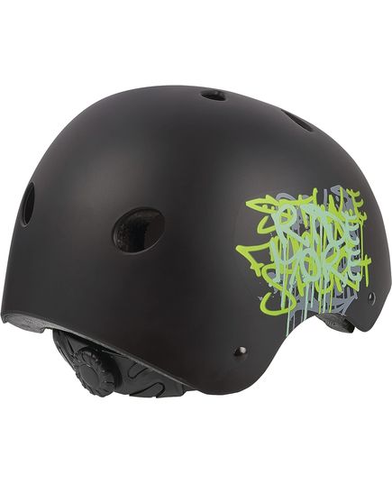 Дитячий шолом POLISPORT Junior S Чорний матовий / Зелений Injected Hard Shell, зображення 3