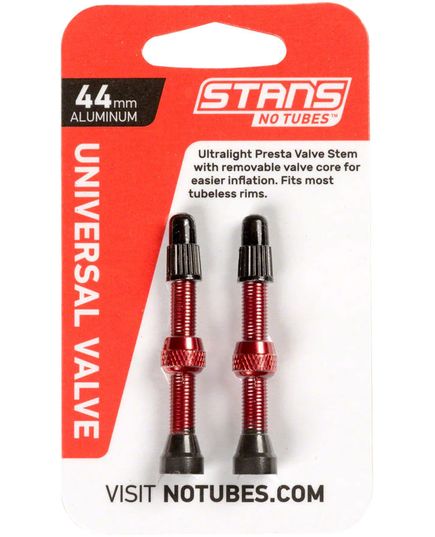 Ніпель універсальний Stan's Notub PRESTA 44мм, (2шт на блістері), червоний, Колір: Червоний, зображення 2