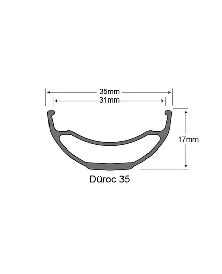 Обод велосипедный алюминиевый SunRingle Duroc 35 622 28P Blk WldBlk/Gry, изображение 2