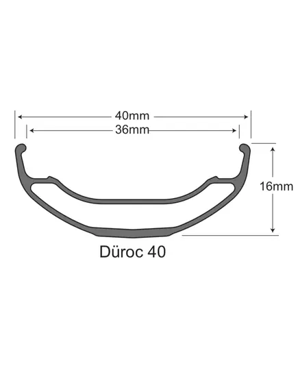 Обід велосипедний алюмінієвий SunRingle Duroc 40 622 32P SB Black Rim - Wld, зображення 2