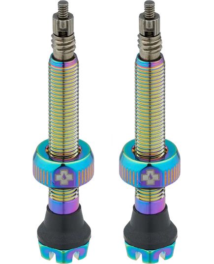 Вентилі для безкамерних коліс MUC-OFF TUBELESS V2 44mm бензиновий, Колір: Oil Slick, зображення 2