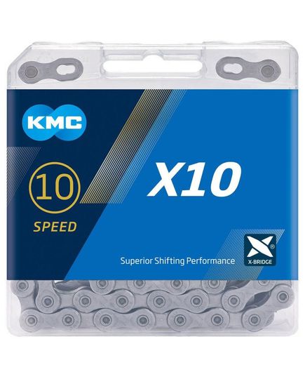 Ланцюг велосипедний KMC X10 Grey x 114 ланок, зображення 2