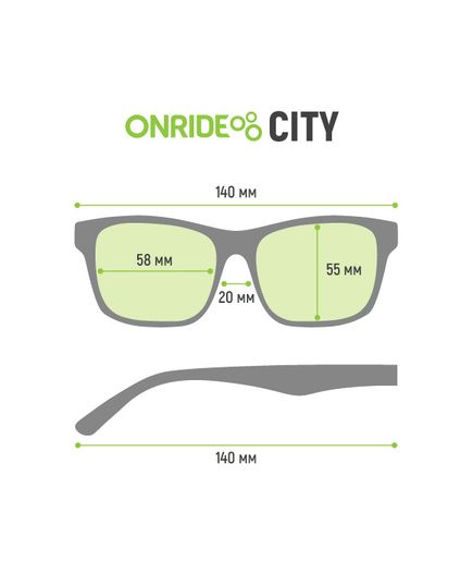 Окуляри ONRIDE City чорні з лінзами димчасті (17%) кат.3 з ТАС поляризацією, з техн. Anti Scratch, зображення 2