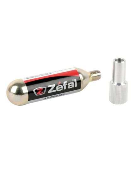 Насос Zefal EZ Adaptor (4005), металлич., schrader/presta, +16g cartridge CO2, изображение 2