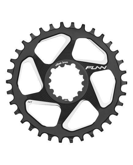 Зірка шатунів Funn Solo DX NW 28T, SRAM DM, алюміній AL7075, 3 мм offset Boost, чорний, Розмір зірки: 28T, зображення 2