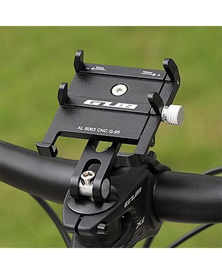 Тримач гаджета GUB_G-95, з рульовим кріпленням на виносній трубі, чорний, зображення 2