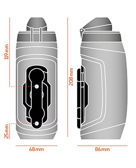 Фляга з конектором FIDLOCK TWIST single bottle 590мл., чорний, зображення 3