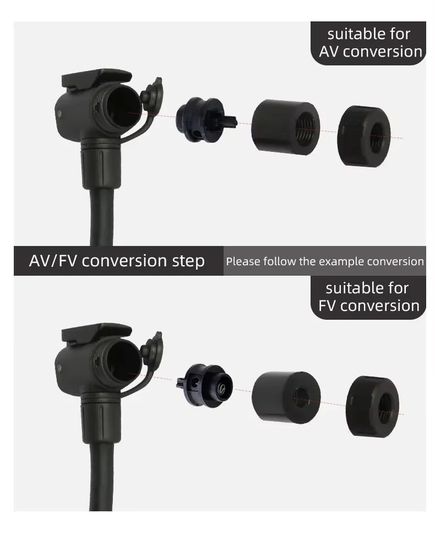 Насос міні-підлоговий Giyo GM-64P, пластик, FV/AV, 28 см, 120 psi, зображення 6