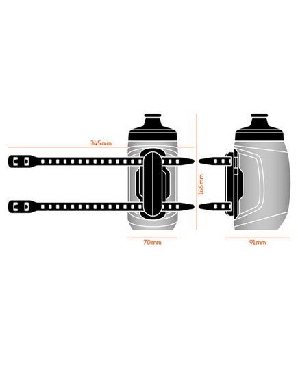 Фляга с коннектором и базой FIDLOCK TWIST bottle 450мл., универсальная база, прозрачный/белый, изображение 5