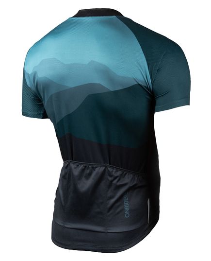 Веломайка з короткими рукавами ONRIDE Mount чорно-зелений, Колір: Зелений, Розмір: M, зображення 2