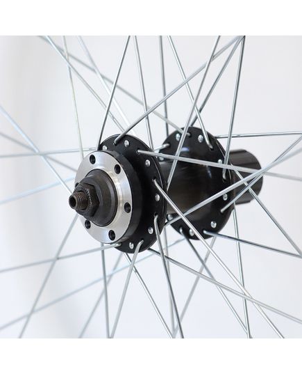 Колесо задн. VLT 26" AL 36H диск WANGZHEN 282RBQ під кассету чорний пром. підшипник 8-9-10 шв, зображення 3