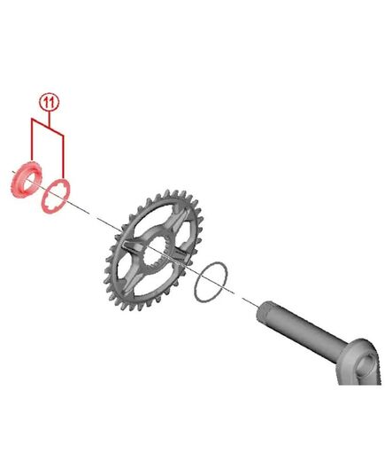 Гайка фиксации звезды для шатунов Shimano SLX и XT, изображение 3