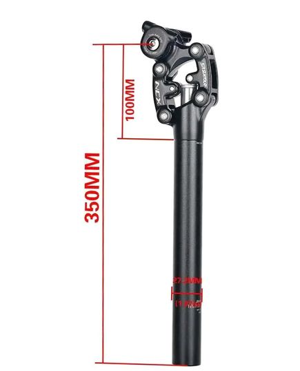 Підсідельний штир SUNTOUR з аморт. NCX 350мм, 27,2мм, зображення 4