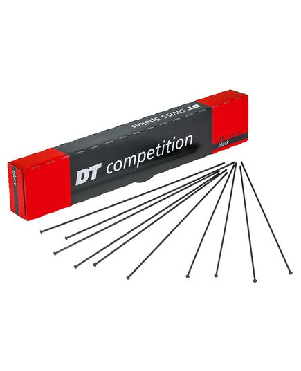Спиця DT SWISS Competition Race Straight pull 2.0/1.6/2.0 Чорний										, Колір: Чорний, Довжина спиці: 302 мм, зображення 3