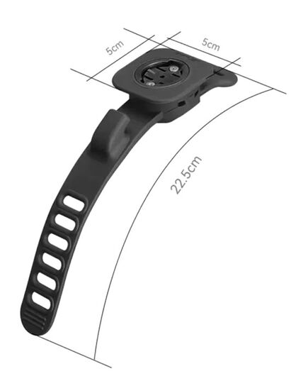 Тримач велокомп'ютера та фари GUB 630 , для Garmin, Wahoo, Bryton, Cateye, силіконовий, чорний, зображення 2