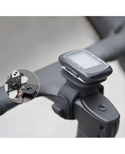 Тримач велокомп'ютера та фари GUB 630 , для Garmin, Wahoo, Bryton, Cateye, силіконовий, чорний, зображення 4
