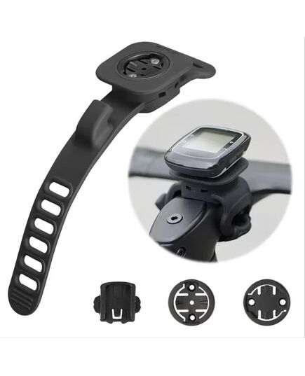Тримач велокомп'ютера та фари GUB 630 , для Garmin, Wahoo, Bryton, Cateye, силіконовий, чорний, зображення 3